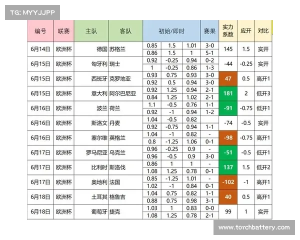 欧洲杯赛事比分解析
